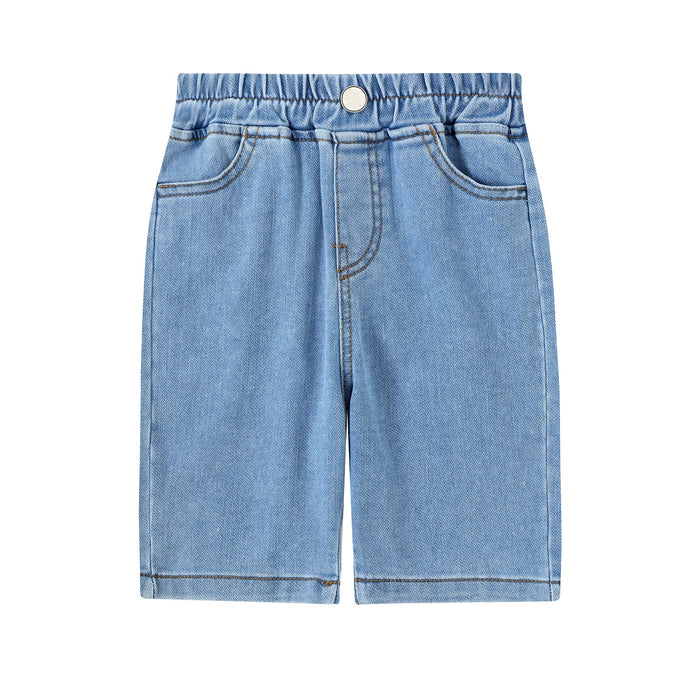 Boys Elastic Waist Denim Shorts