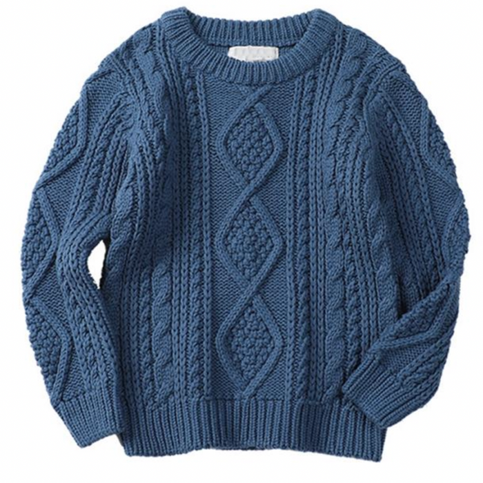 100% cotton cable knit jumper