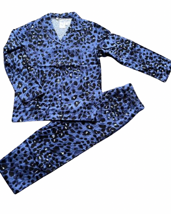 Purple Leopard Flannelette Pjs