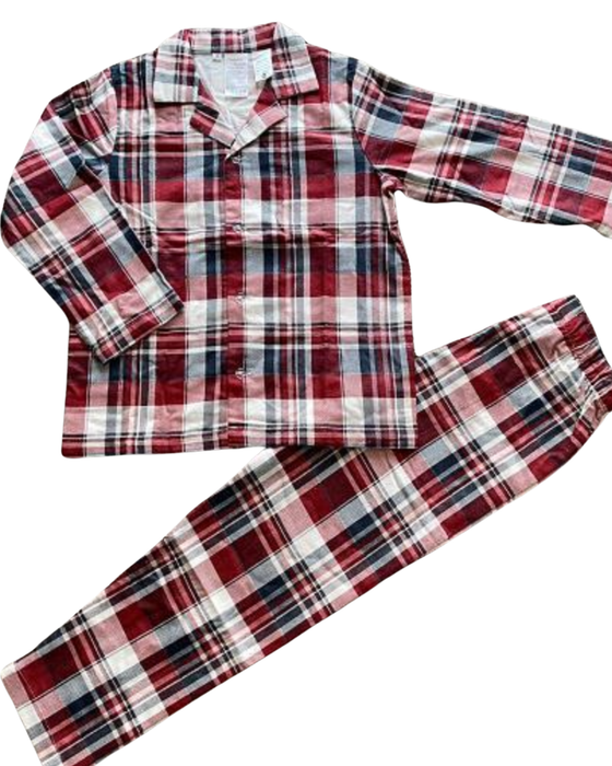 Red/White/Navy Check Flannelette Pjs
