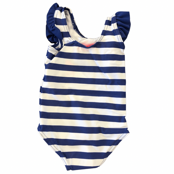 Fish/Stripe Swimsuit with Hat