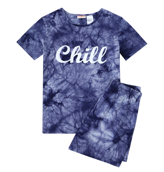 Blue Tie Dye ‘Chill’ Pjs