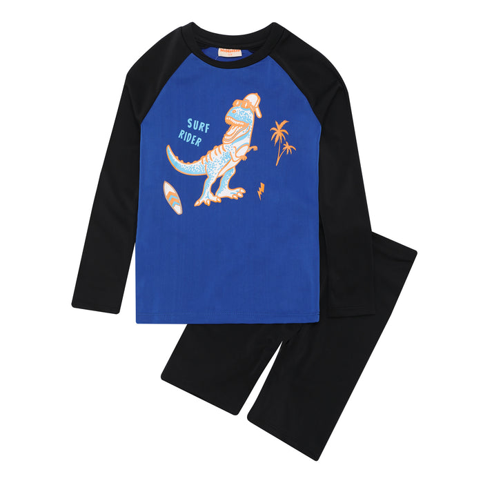 Boys Long Sleeve Dinosaur Print Rash Sets