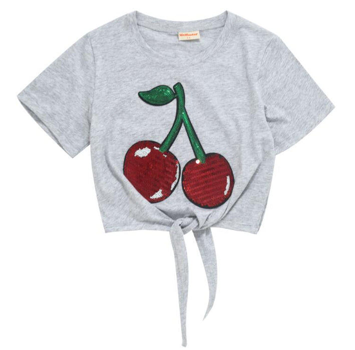 Cherry Tie Front T-shirt