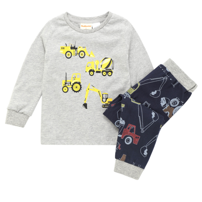 Big Kids Construction print pjs