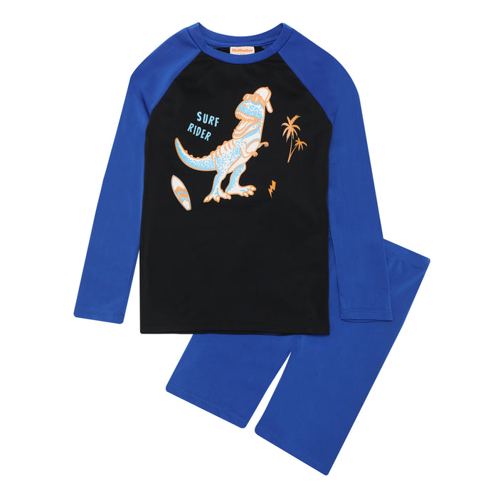 Boys Long Sleeve Dinosaur Print Rash Sets