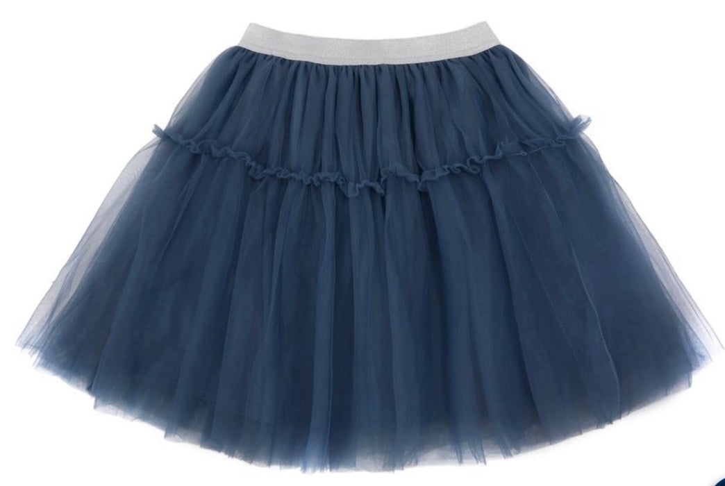 Navy Tulle Skirt with Cotton lining